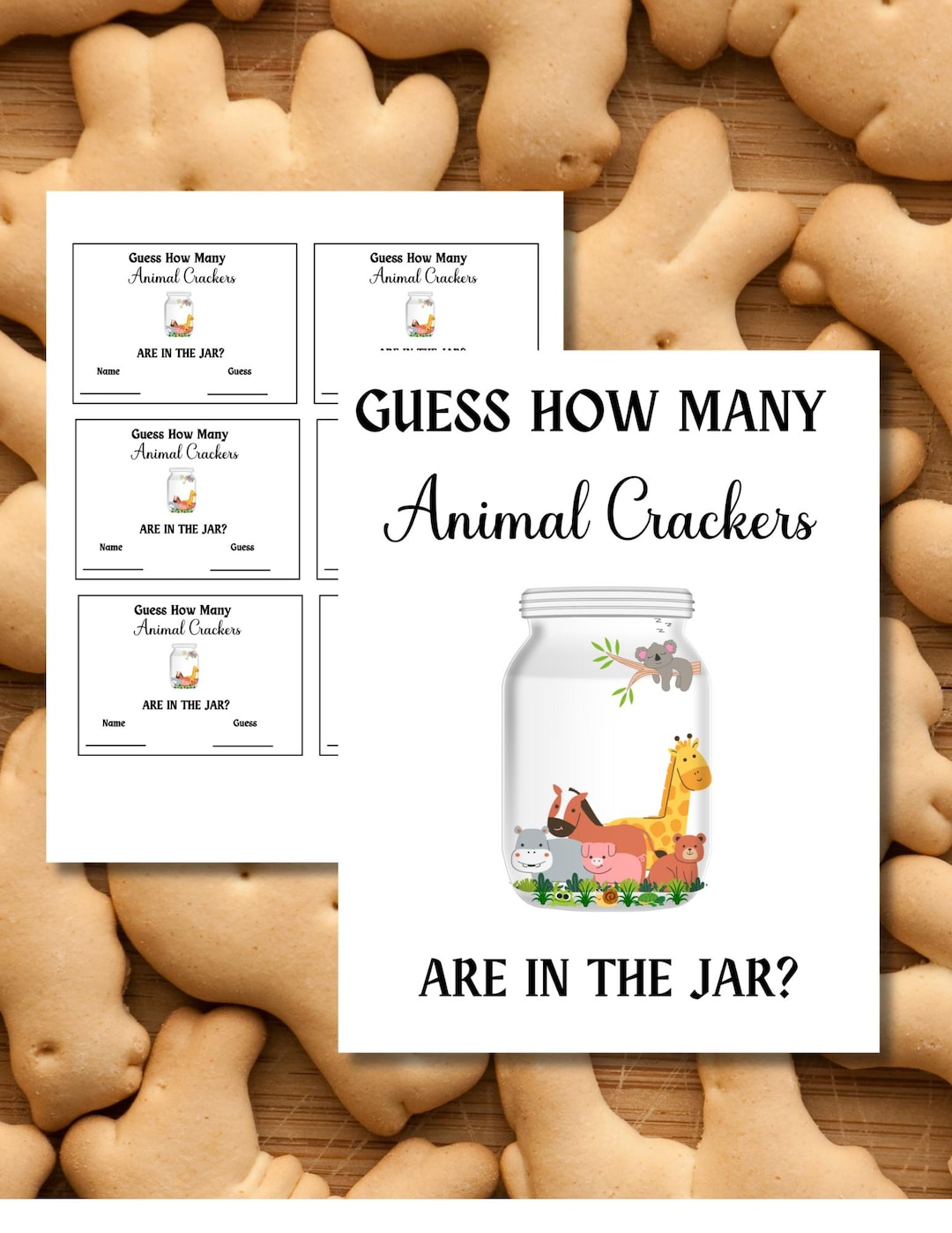 Guess How Many Animal Crackers In The Jar Animal Crackers Game Raffle Il 5l69 