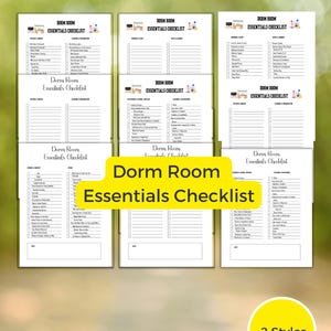 Dorm Room Essentials Checklist, Ultimate Freshman College Dorm Room Packing, University/College Packing list, College list, School Supplies