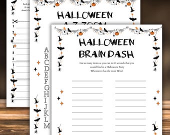 Paquete de juegos de Halloween espeluznante, juegos de fiesta imprimibles para juegos de fiesta de Halloween, juego de fiesta de Halloween para niños, actividad de aula de Halloween,