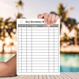 Key List Numbers Printable Key Inventory Sheet,master Key List,key Catalog, Key ...