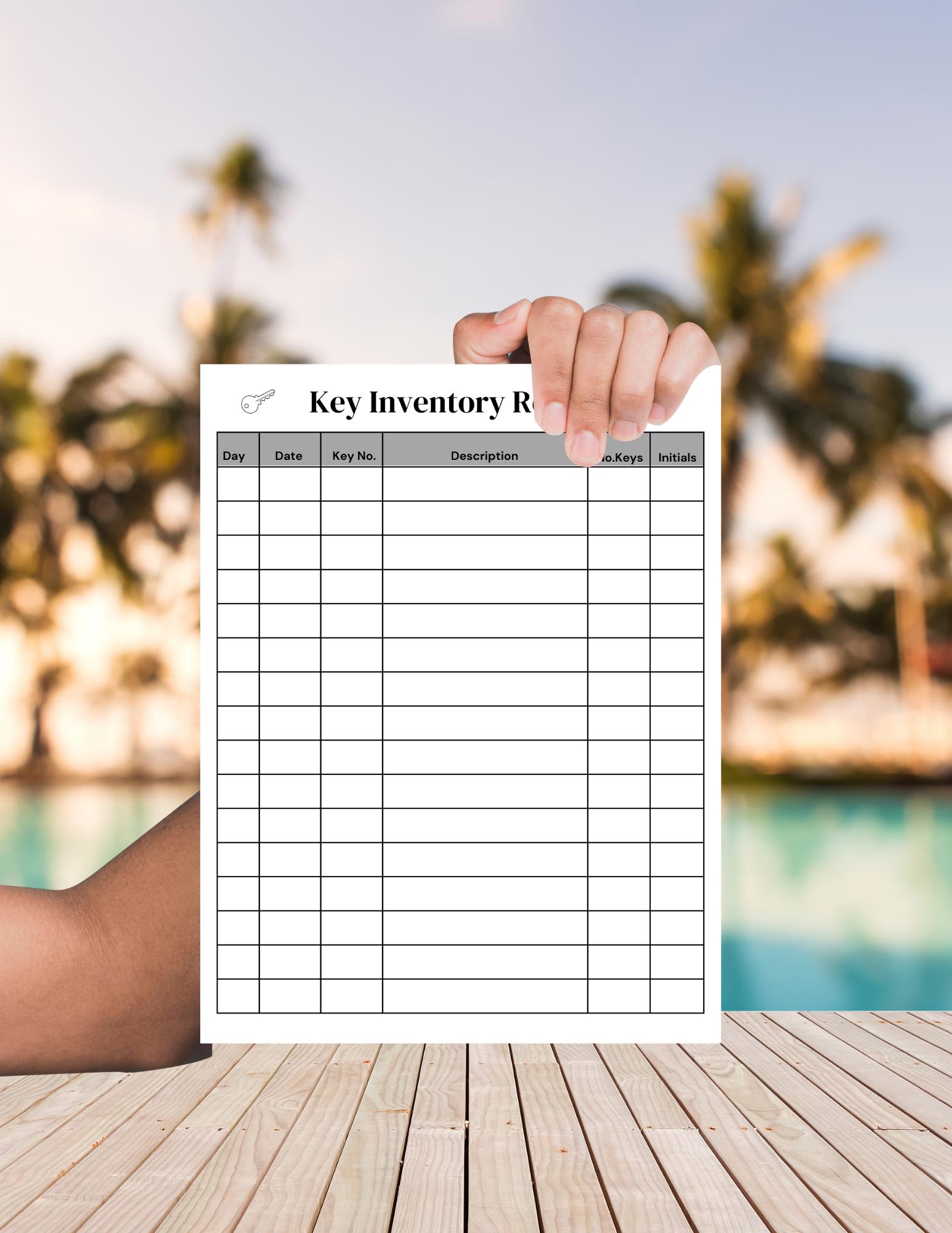 Printable Key Inventory Sheet,master Key List,key Catalog, Key ...