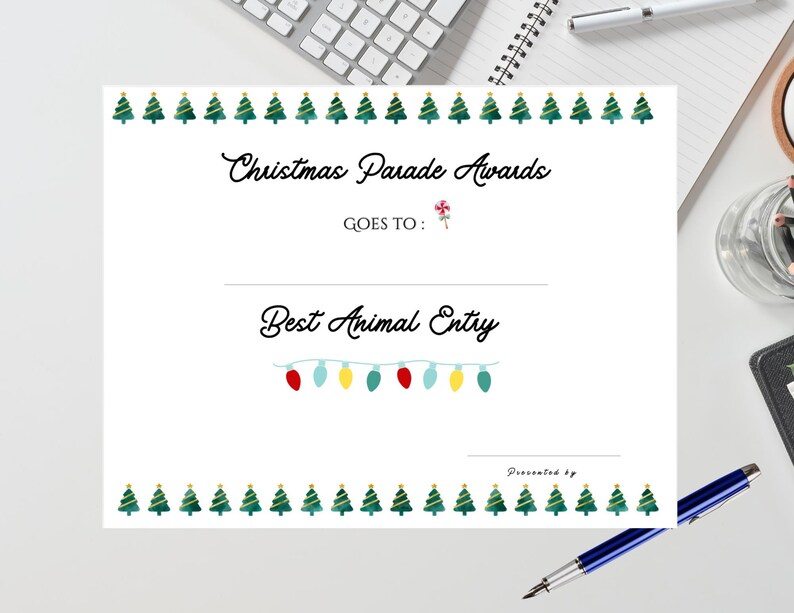 Christmas Parade Award Certificates Bundle,printable Trophies ...