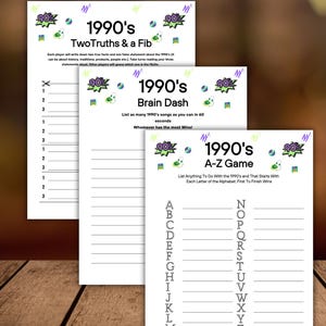 1990s Trivia Game: Groovy Pop Culture Quiz (PDF Download)