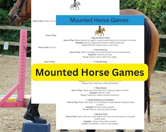 Mounted Horseback Riding Games, Horseback riding Skill-Building Activities,Horseback riding lessons activities, horse camp games, pony camp