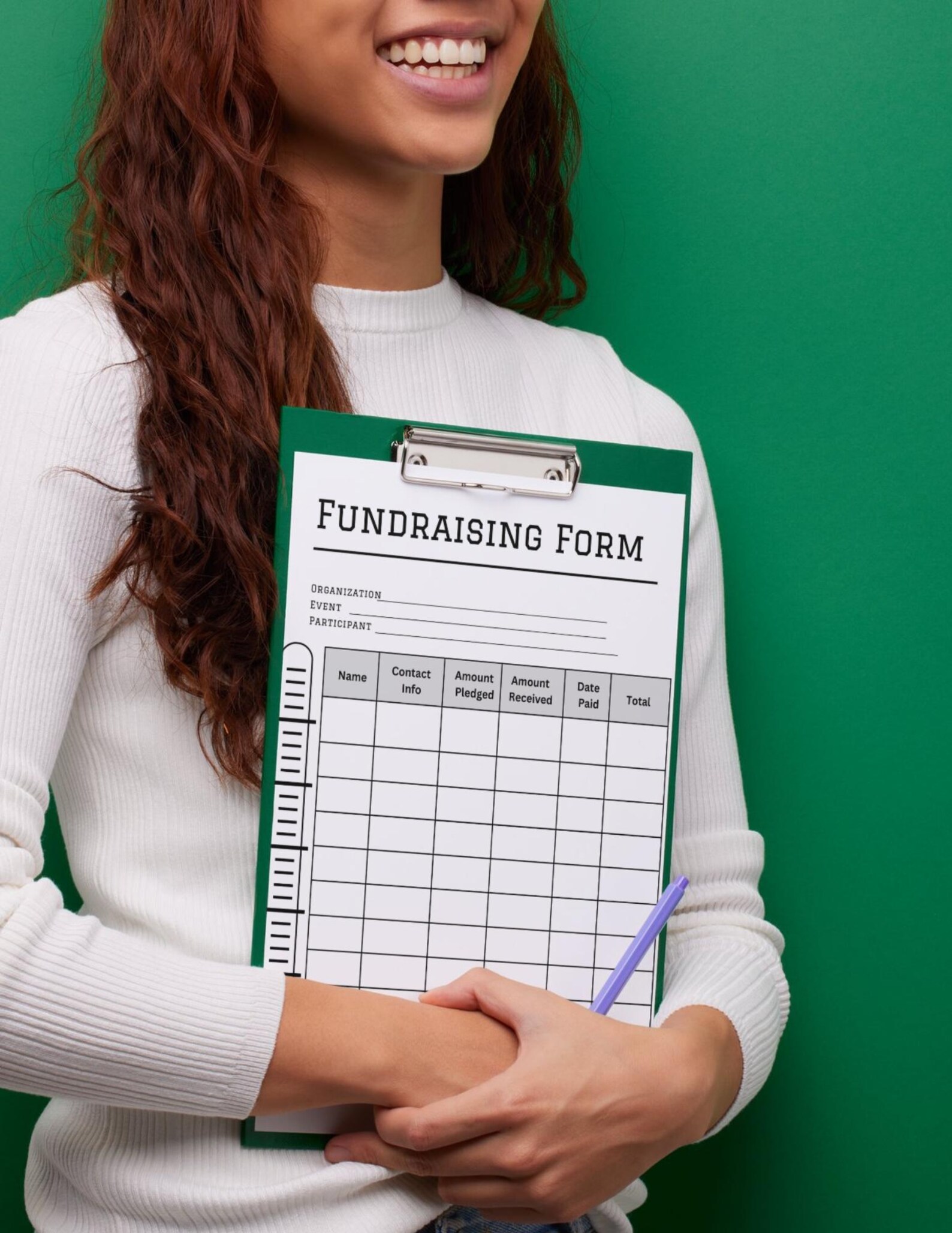 Printable Fundraising Form: Charity Event Donation Tracker , Charity ...
