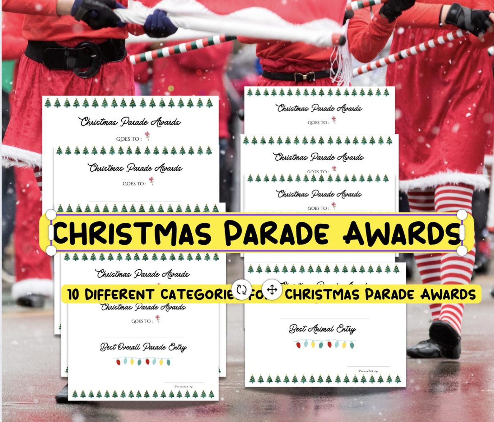 Christmas Parade Award Certificates Bundle,printable Trophies ...