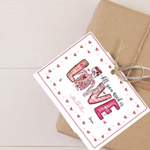 Goth Valentines tags, skull Valentines cards/ tags with creepy feel,Valentine Goth Valentine, Spooky Valentine Goth love tags Gothic Romance