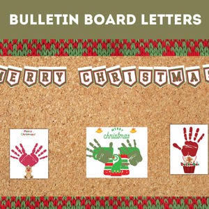 Holiday Themed Day Bulletin Board Letters Printable, Christmas Bulletin ...