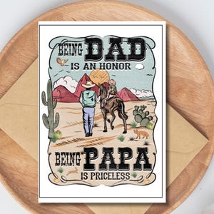 Best Papa EVER Card,Being a Dad is an Honor,Being a Papa is priceless,Father's Day Card/Birthday Card for Papa, printable Card for Papa