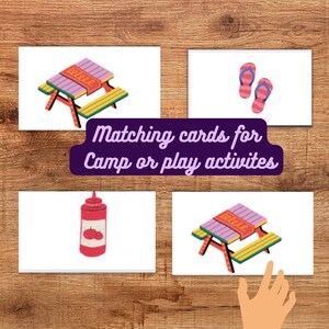 BBQ Matching Game Printable: Summer Picnic Activity (PDF Download)