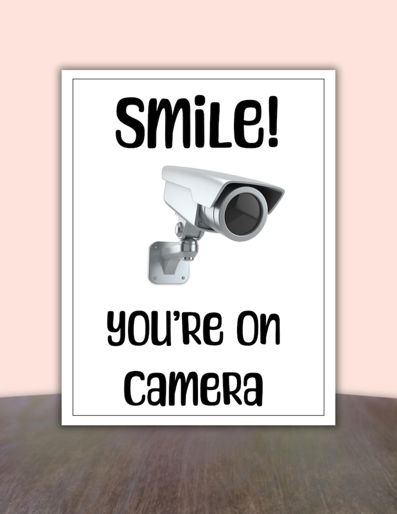 Smile You’re on Camera Sign,printable Security Sign,surveillance ...