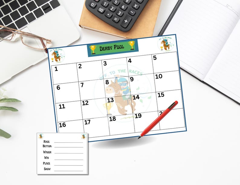 Derby Party Game Set,horse Racing Party Pack, Betting Printable, Horse