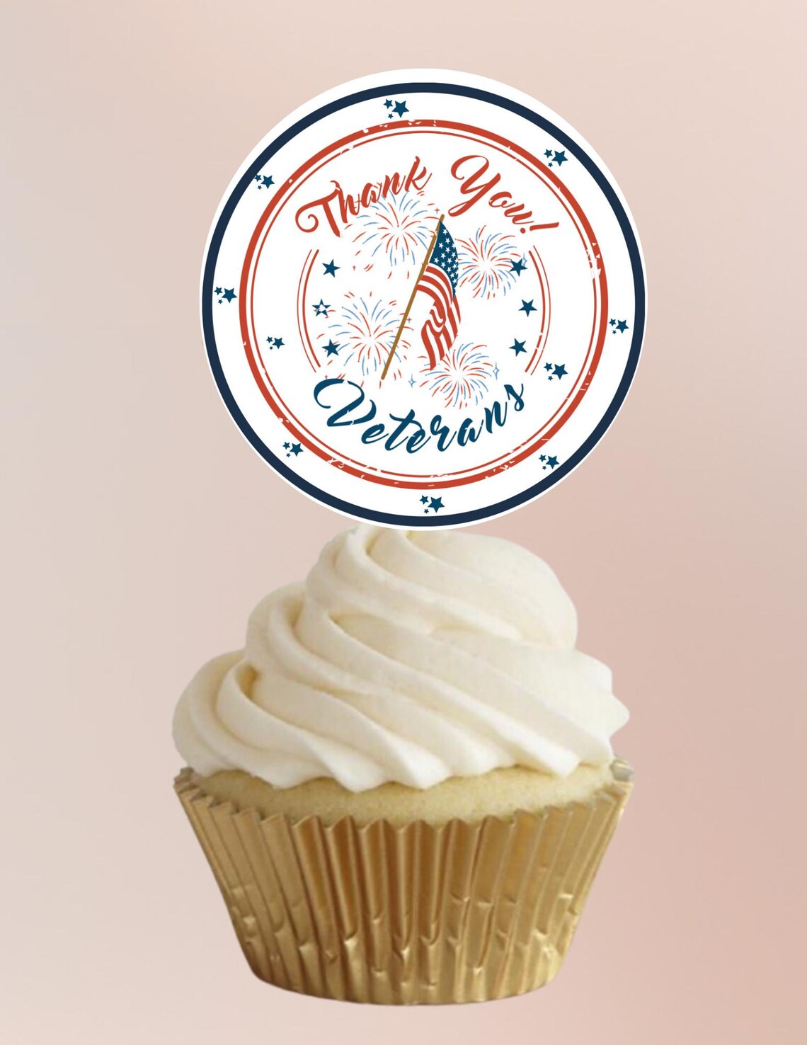 Vets Menu Topper Veterans Day Cupcake Toppers, Thank You Veterans Toppers for Cakes ...