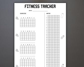 Printable Fitness Tracker,Workout log,Daily Workout,Workout Routine, Fitness Planner, Exercise Tracker, Gym Log, Training Journal