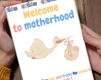 Advice for the NEW Mom, advice for new mom,Baby Shower Advice, Printable Baby shower gift Welcome to motherhood,Advice for parents to be