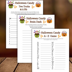 Halloween Candy themed Game Pack,Printable Party Games about Halloween candy, Kids Halloween Party Game, Halloween Classroom Activity,