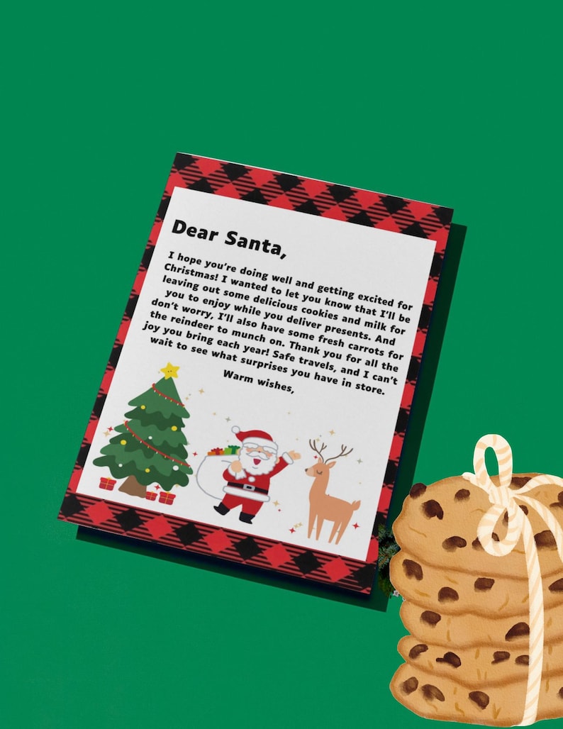 Printable Santa Note:,christmas Eve Milk and Cookies Letter, Santa Milk ...