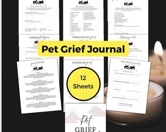 Diario del dolore per la perdita di un animale domestico: ricordo del ponte arcobaleno, quaderno di lavoro di guarigione stampabile per affrontare la perdita di un animale domestico e ricordare il tuo amato animale domestico