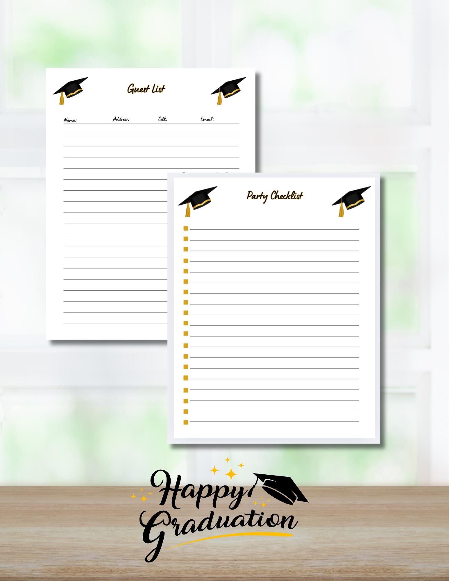Grad List Graduation Party Planner, Grad Party Planner,guest List, Gift Tracker ...