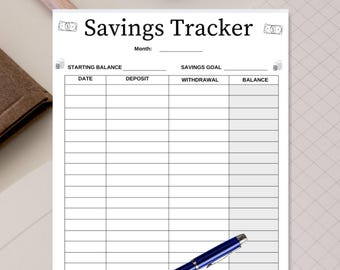 Savings trackers,Savings Challenge, MoneyTracker,Printable Saving Planner,low income savings Planner,savings budget binder, paycheck planner