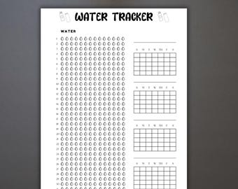 Wasser Tracker, Hydratation Journal,H20 Log,Wasser Tracker Jährlich, Journal Seite,Täglich Tracker, Wasserlog Hydrate Tracker,Gesundheit Tracker