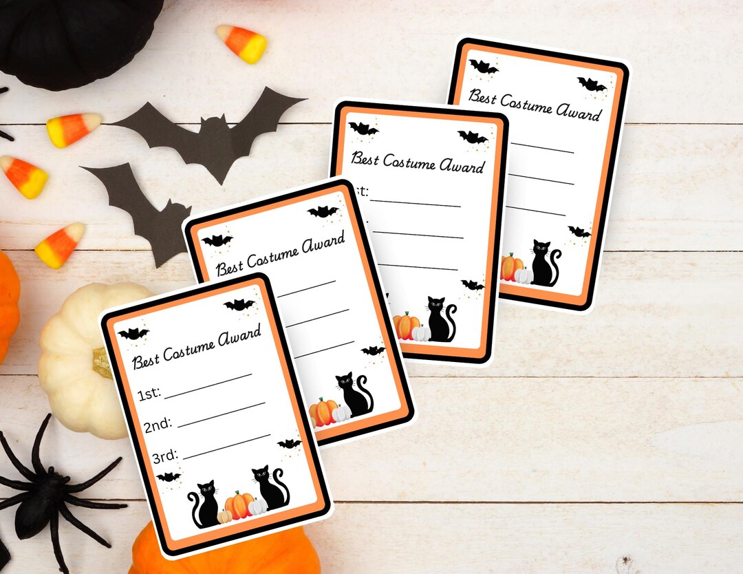 Halloween Costume Contest Ballots, Best Costume Ballots,printable ...