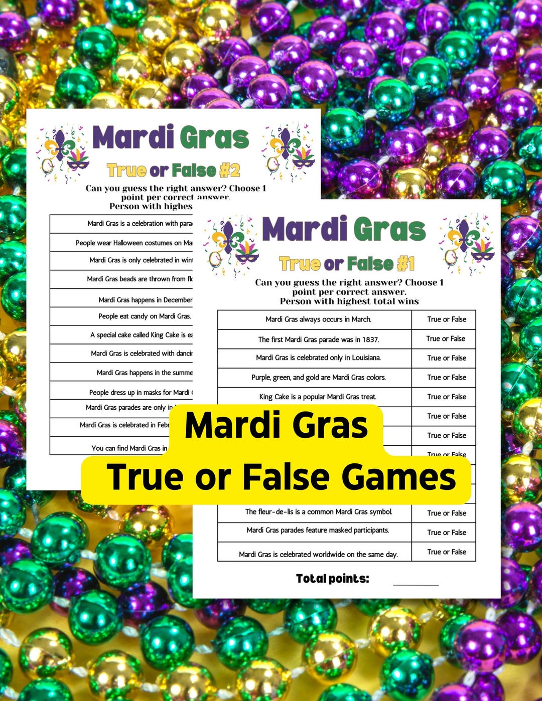 Mardi Gras Trivia,mardi Gras Facts and Falsehoods, Kids and Adult ...