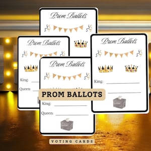 Rei/Rainha das cédulas de baile, cédulas de votação, cartões de votação para impressão, jogos de baile, votos de concurso de baile, cédulas de rei e rainha, rei/rainha do baile