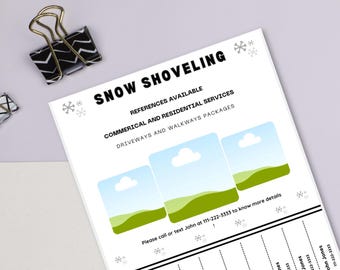 Schneeschaufeln Flyer Vorlage, Schneeräumung Flyer, Schneeräumungsservice, Schneeschaufeln Flyer, Winter Flyer, Schnee Flyer, Canva Vorlage Ad