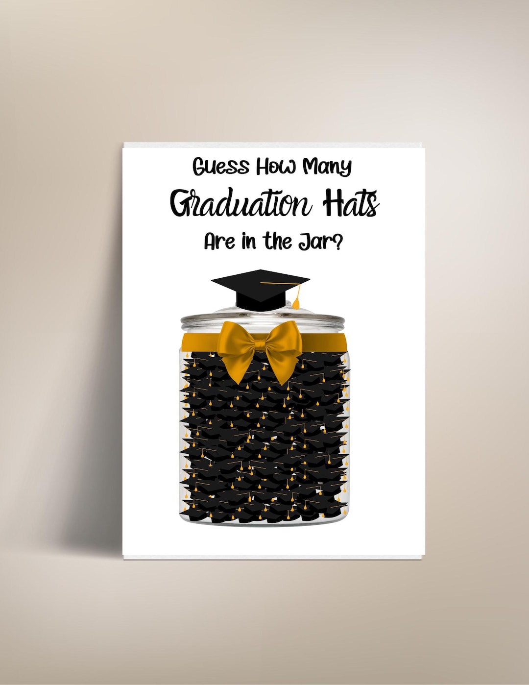 How Many Graduation Caps in the Jar Guessing Game – Graduation Raffle ...