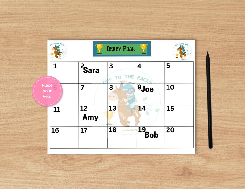 Derby Party Game Set,horse Racing Party Pack, Betting Printable, Horse