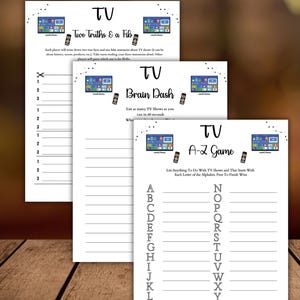 TV Sitcom Trivia Game: Printable TV Show Party Games (PDF Download)