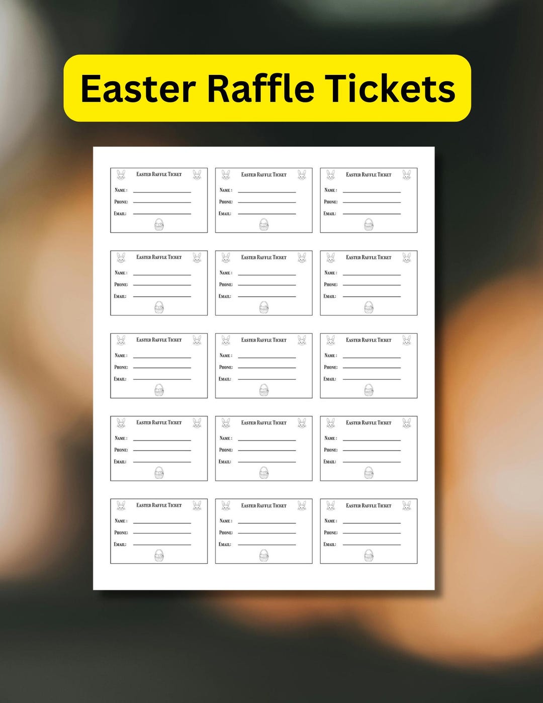 Easter Raffle Header Easter Raffle Tickets: Fundraiser Entry, Enter to Win Tickets, Easter ...