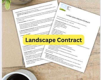 Bewerkbare contractsjabloon landschapsarchitectuur: overeenkomst voor kleine bedrijven, landschapscontract, landschapsarchitectuursjabloon, landschapsarchitectuur, landschapsarchitectuur