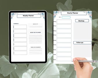 Printable Hourly Planner,Daily Schedule & Weekly Organizer, Hourly planning sheets,Weekly Planner, Daily Planner, Hourly Planner, To Do List