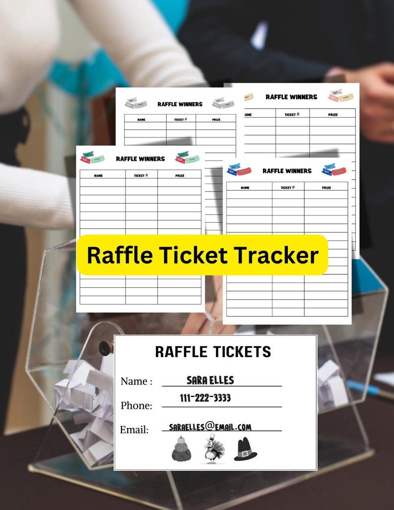 Stracker Raffle Raffle Ticket Tracker: Winner & Prize Log,ticket Tracker Printable ...