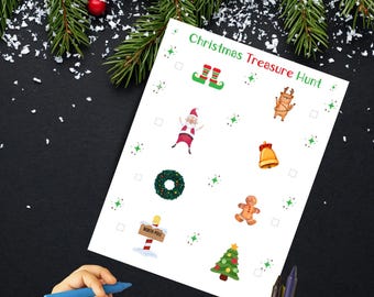 Christmas Picture Scavenger Hunt,Printable Holiday Game,Christmas Scavenger Hunt Printable for Kids, Kids Christmas Game, Christmas Activity