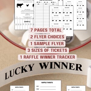Meat Raffle Fundraiser Bundle:meat Raffle Fundraiser Kit,tickets, Flyer ...