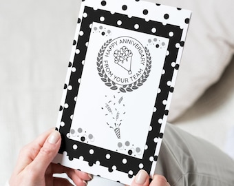 Happy Work Anniversary,Work anniversary card holder,Appreciation & thank you from your team, Work event, Employment anniversary gift