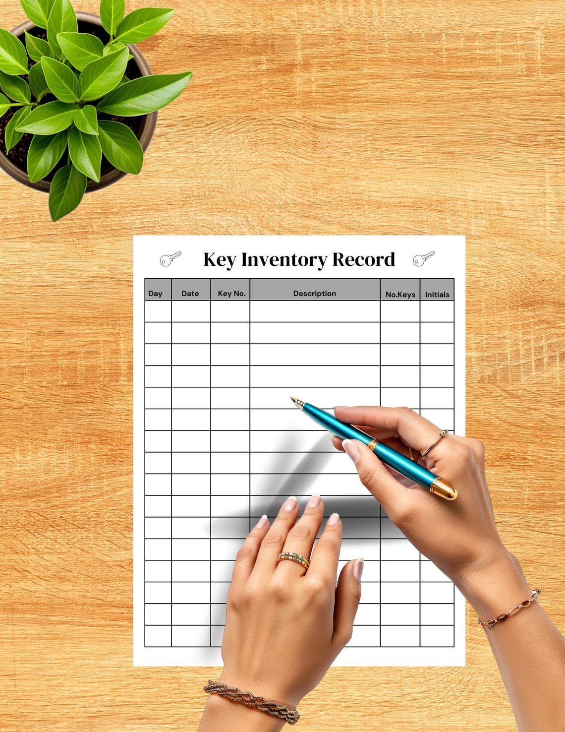 Key Sign Out Sheet & Master Key Log (PDF Download) - Etsy