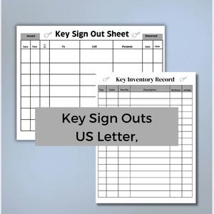 Sleutelinventarisatie en uitlogblad, hoofdsleutellijst, uitloggen sleutel, sleutelbeheer, sleutelregister/controlelijst, logboeken hoofdsleuteldirectory