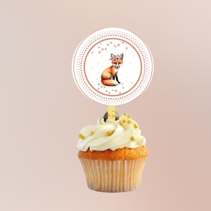 Fox Cupcake Toppers: Woodland Party Decorations (PDF Pattern)