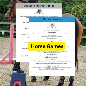 Unmounted Horse Games: Skill-Building Equine Activities (PDF Downloadable Guide)