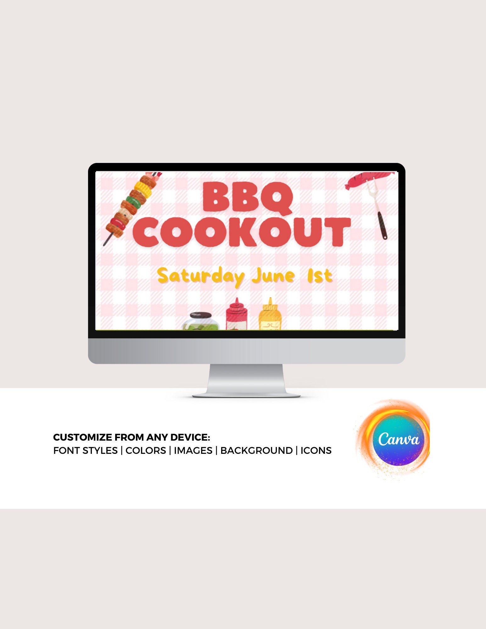 Cook Offsicon BBQ Cookout Flyer,editable Event Template,bbq Cookout & Cook-off ...