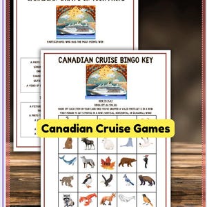 Canadian Cruise Games Bundle: Printable Bingo & Activities (PDF Download)