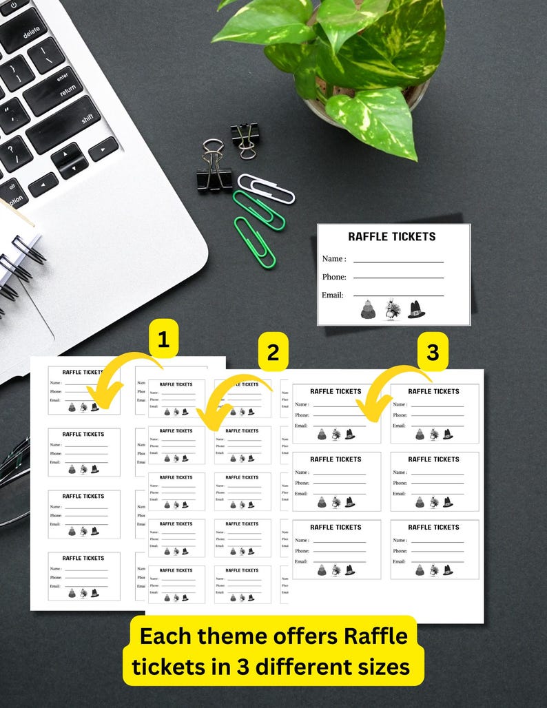 Including Raffle Raffle Ticket Bundle,printable Raffle Tickets, Seasonal Raffle Tickets ...