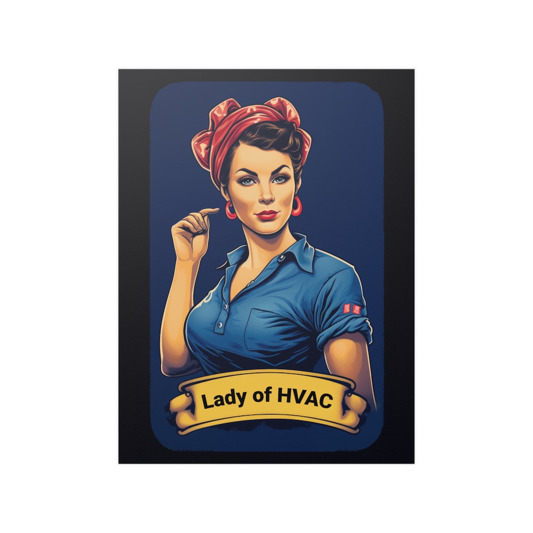 HVAC Lady Wall Art lady of Hvac Poster Etsy