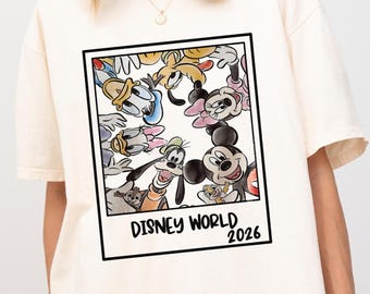 Retro Disneyworld 2026 Shirt, Vintage Mickey And Friends Disneyworld Shirt, Disney Trip 2026 Shirt, Disney Family Vacation Shirt