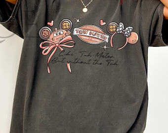Coquette Bow Tow Mater Shirt, Disney Cars Shirt,Disney Mouse Ear Shirt, Tow Mater Tshirt,Cars Birthday Shirt, Disney Family Trip 2025 Shirts
