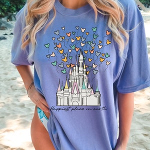 Disney Happiest Place on Earth, Magical Castle, Family Vacation, Vacay Mode, Magical Kingdom Family Shirt, Disney Floral Shirt, Disney Shirt